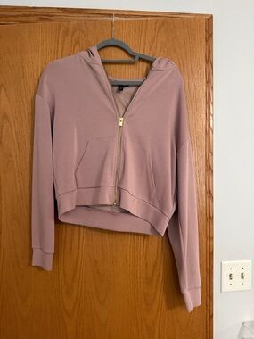 Women's Mauve Zip Hoodie - Express